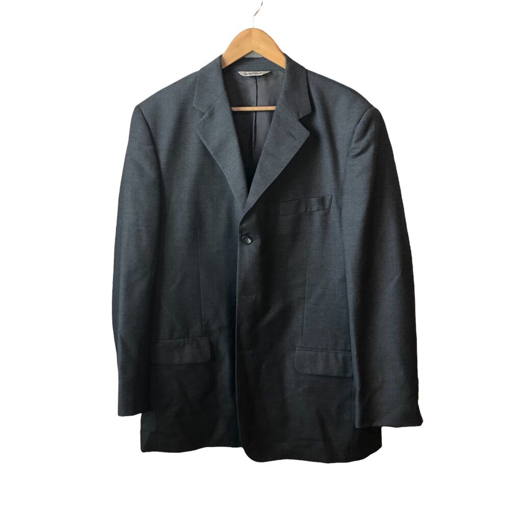 Pronto Uomo Angelico Suit Blazer Jacket Size 43 Regular Wool Gray Preloved